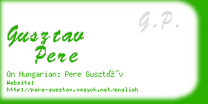 gusztav pere business card